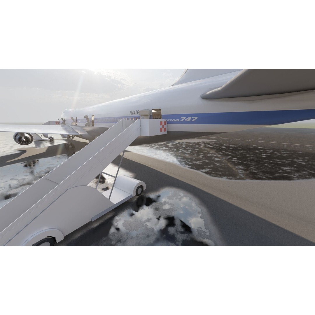 1970s Boeing 707 and 747 3D Model – Textured Aircraft for Lumion - View 12