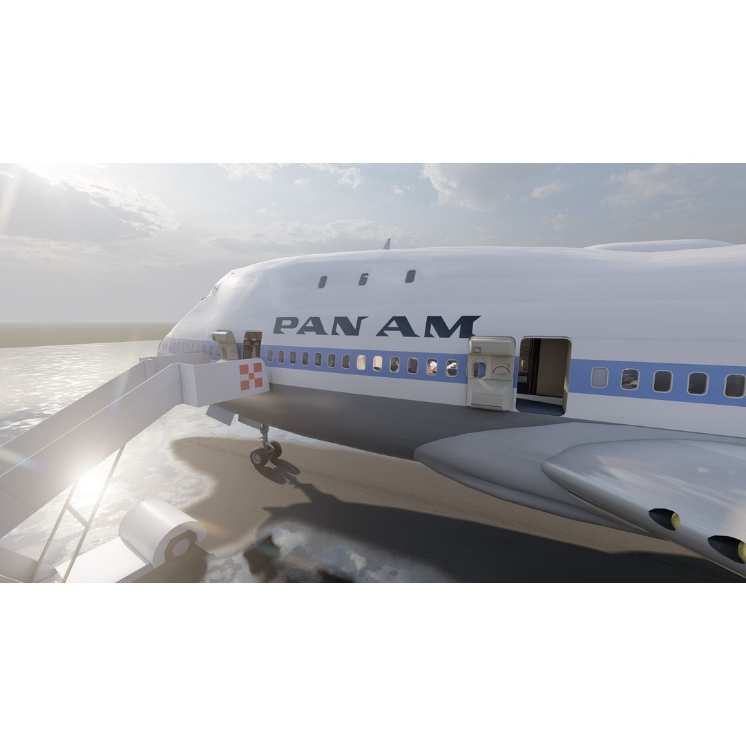 1970s Boeing 707 and 747 3D Model – Textured Aircraft for Lumion - View 13