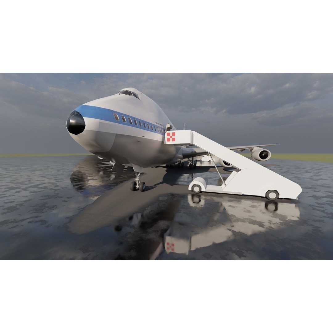 1970s Boeing 707 and 747 3D Model – Textured Aircraft for Lumion - View 14