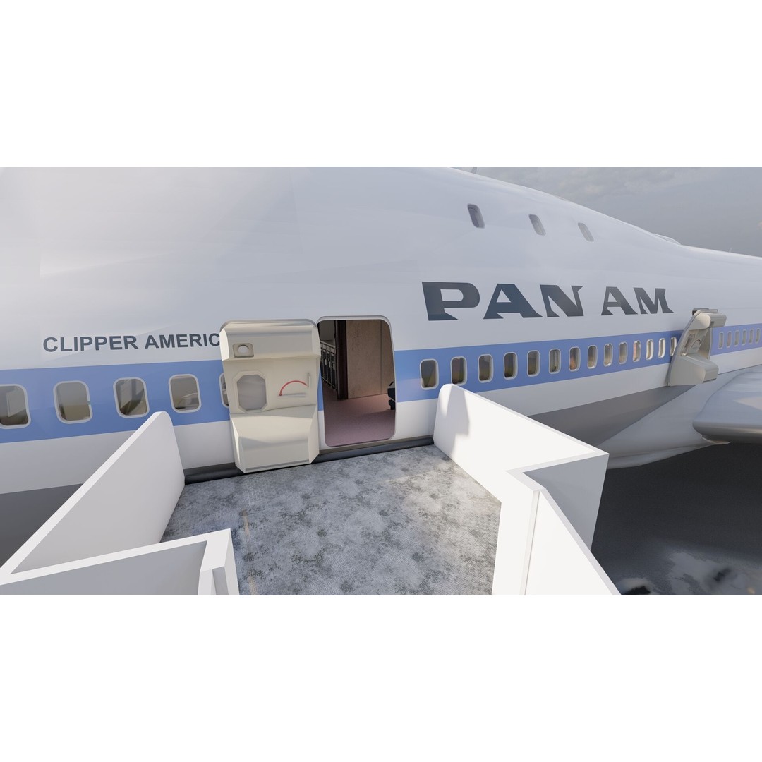 1970s Boeing 707 and 747 3D Model – Textured Aircraft for Lumion - View 19