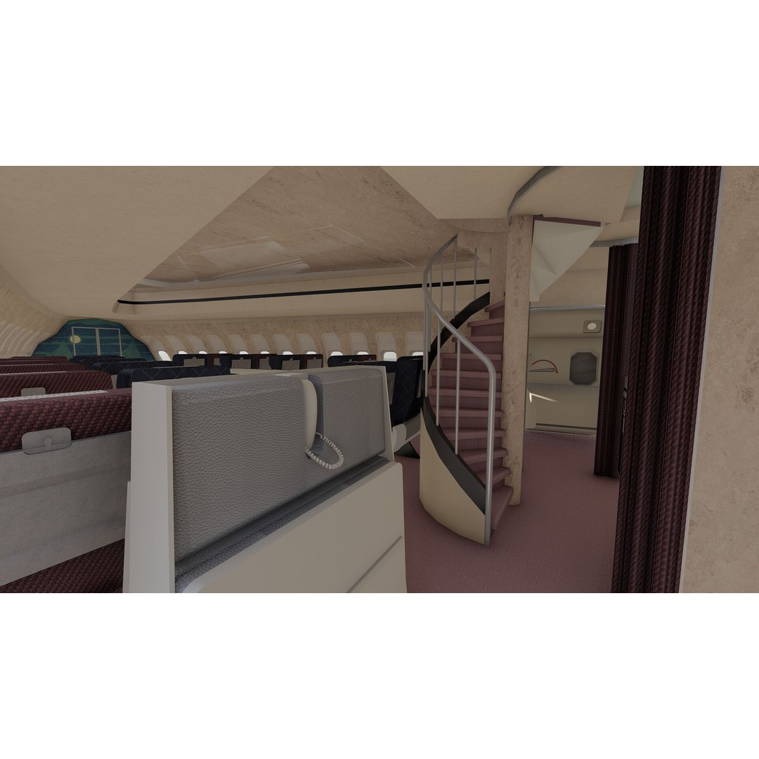 1970s Boeing 707 and 747 3D Model – Textured Aircraft for Lumion - View 20
