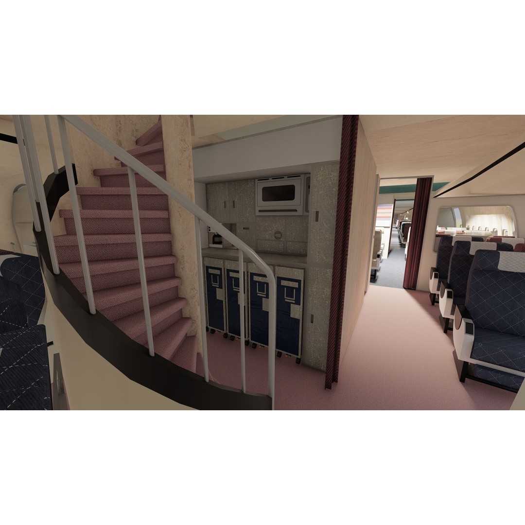 1970s Boeing 707 and 747 3D Model – Textured Aircraft for Lumion - View 22