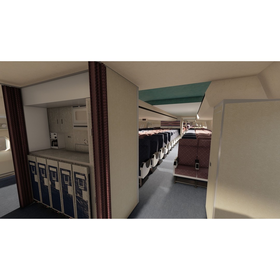 1970s Boeing 707 and 747 3D Model – Textured Aircraft for Lumion - View 25
