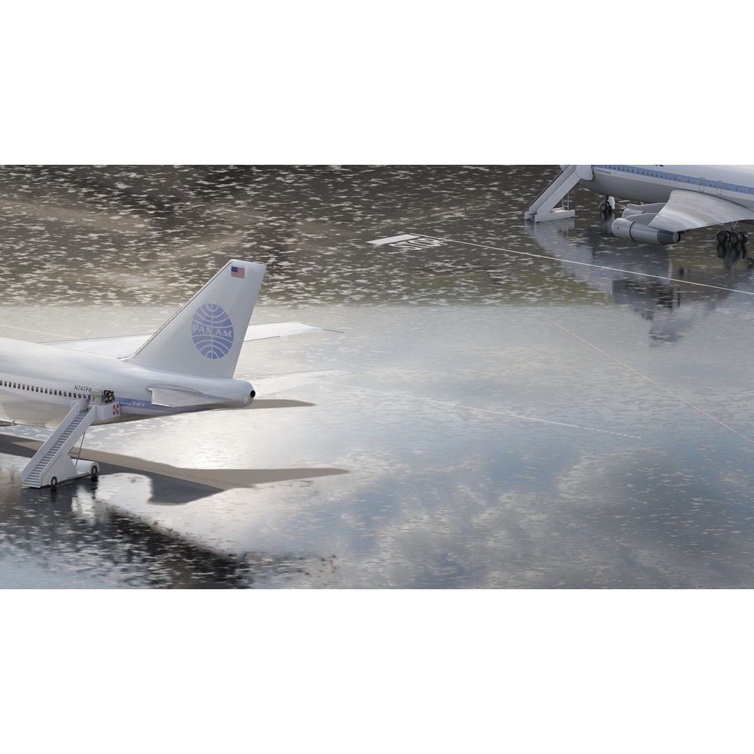 1970s Boeing 707 and 747 3D Model – Textured Aircraft for Lumion - View 3