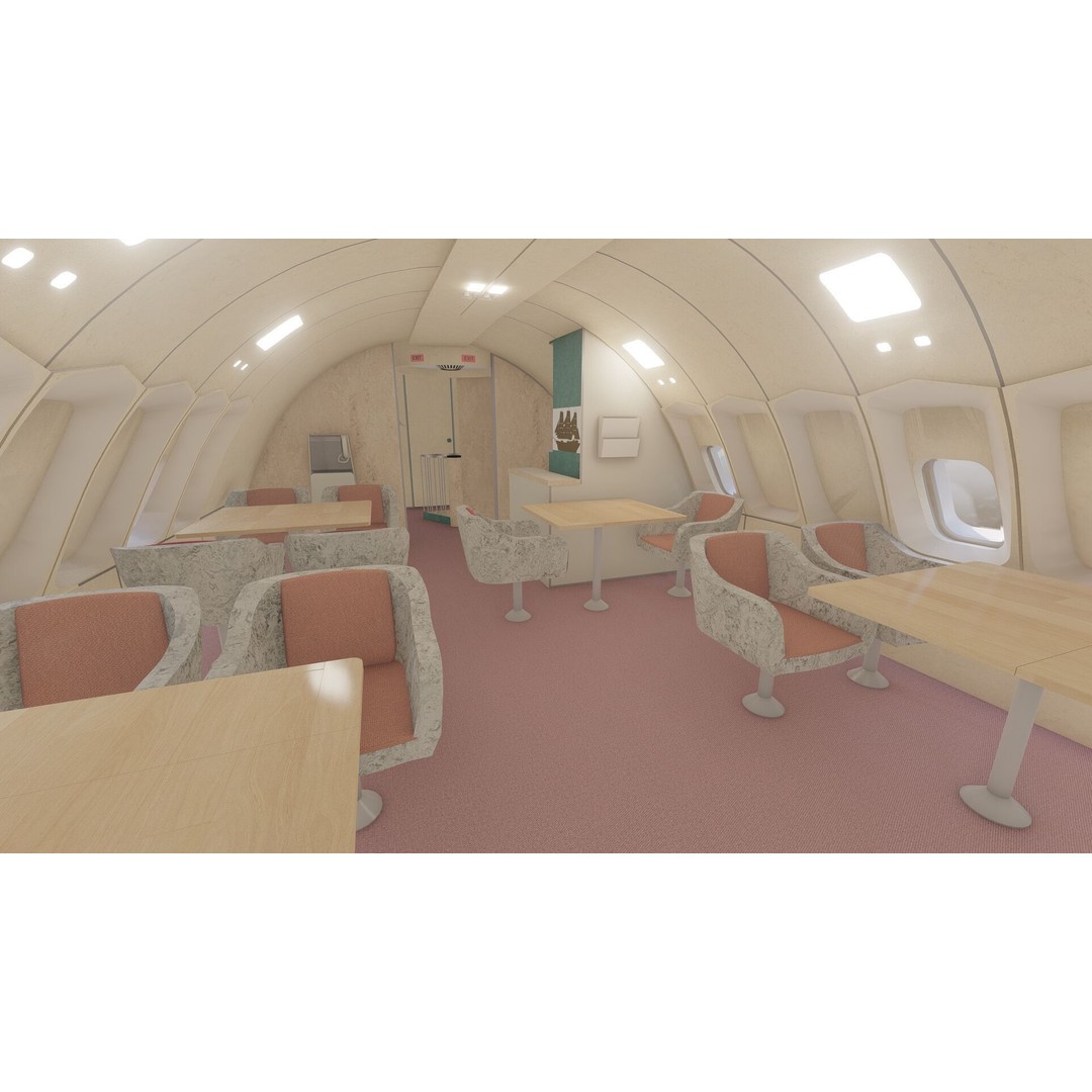 1970s Boeing 707 and 747 3D Model – Textured Aircraft for Lumion - View 30