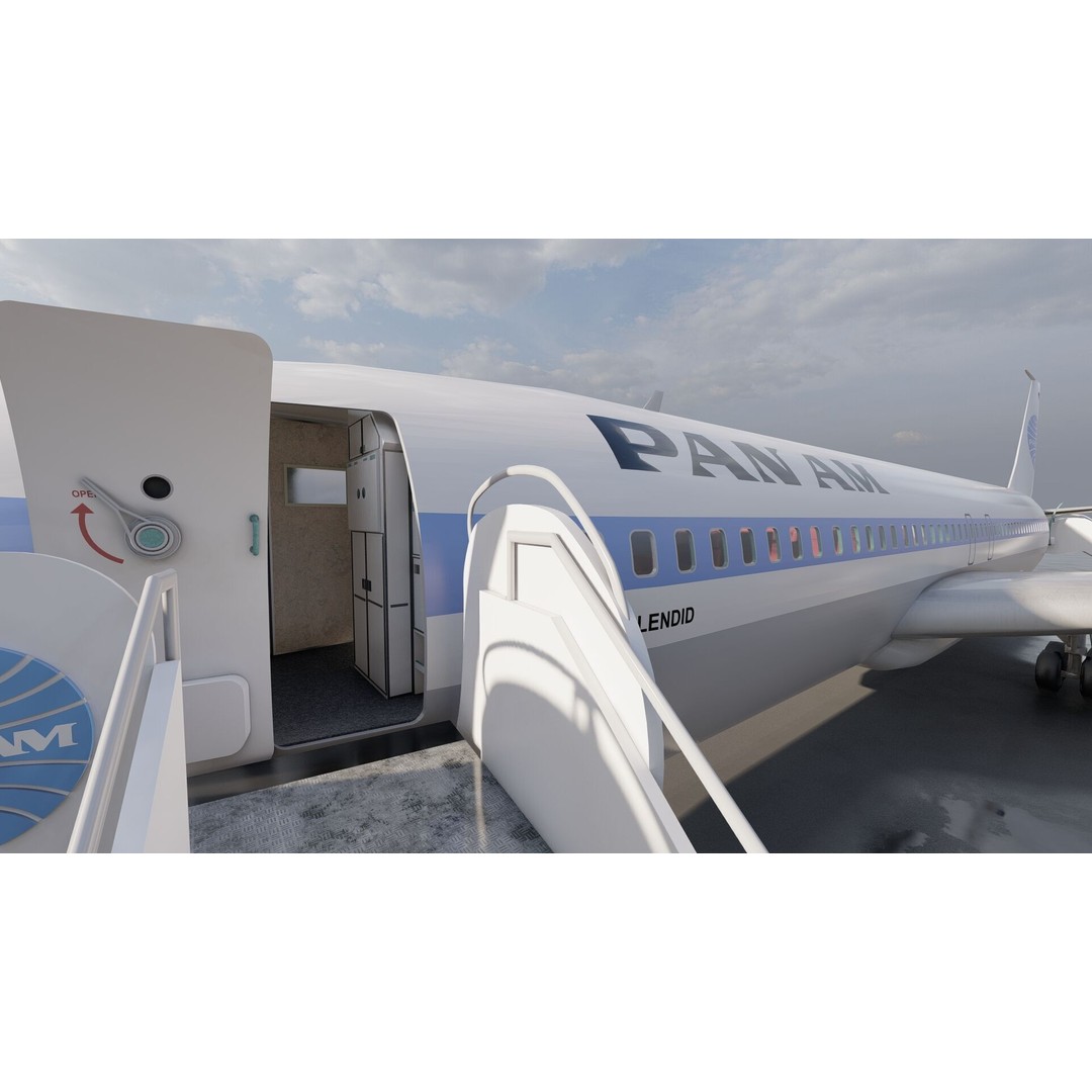 1970s Boeing 707 and 747 3D Model – Textured Aircraft for Lumion - View 31