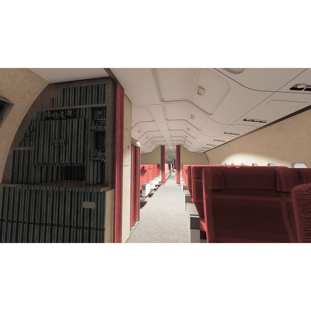 1970s Boeing 707 and 747 3D Model – Textured Aircraft for Lumion - View 33