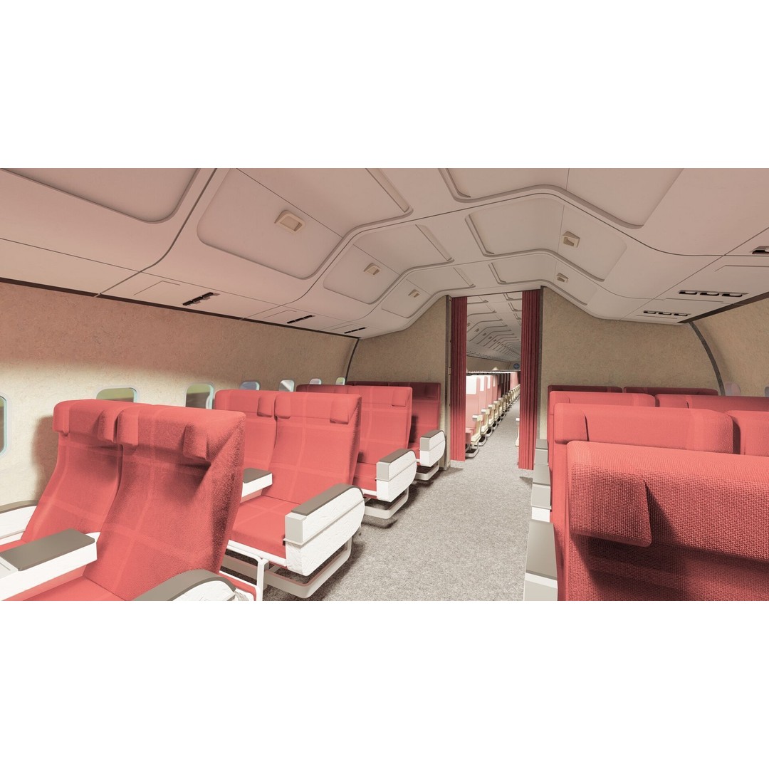 1970s Boeing 707 and 747 3D Model – Textured Aircraft for Lumion - View 34