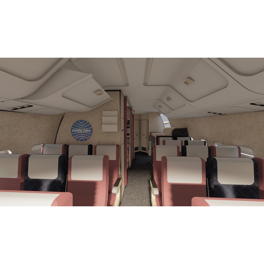 1970s Boeing 707 and 747 3D Model – Textured Aircraft for Lumion - View 36