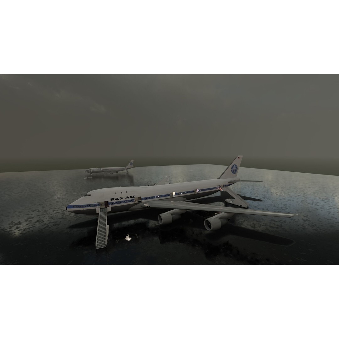 1970s Boeing 707 and 747 3D Model – Textured Aircraft for Lumion - View 37