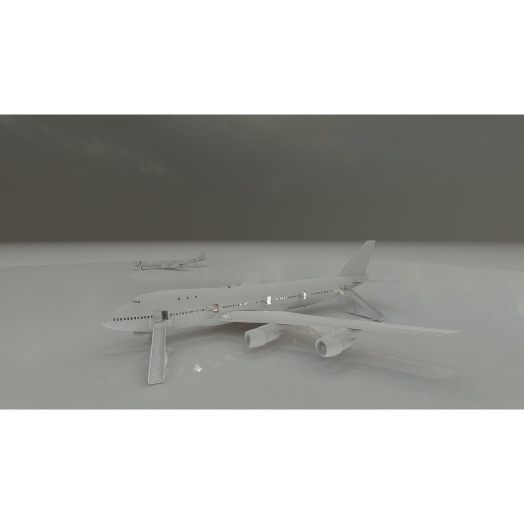 1970s Boeing 707 and 747 3D Model – Textured Aircraft for Lumion - View 38