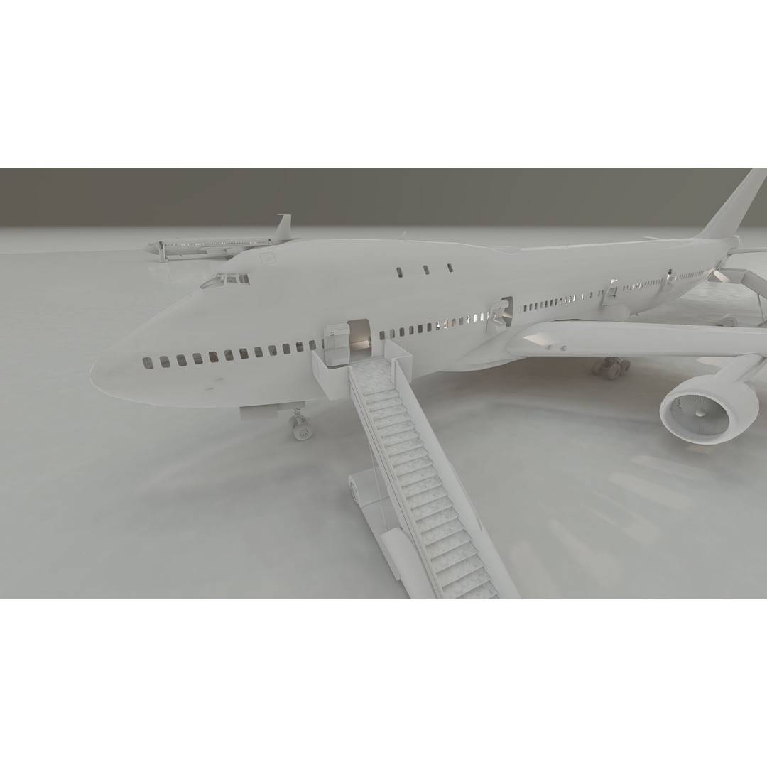 1970s Boeing 707 and 747 3D Model – Textured Aircraft for Lumion - View 39