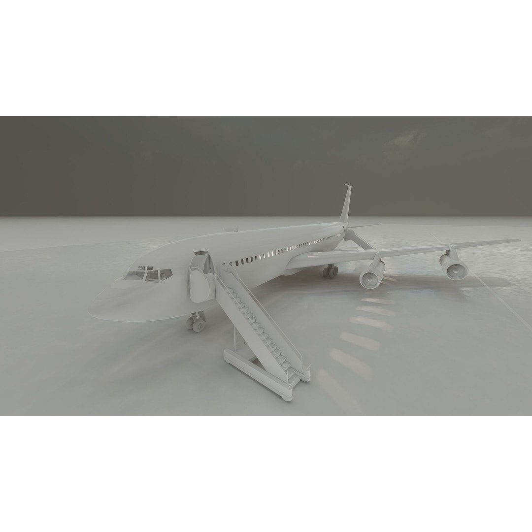 1970s Boeing 707 and 747 3D Model – Textured Aircraft for Lumion - View 41