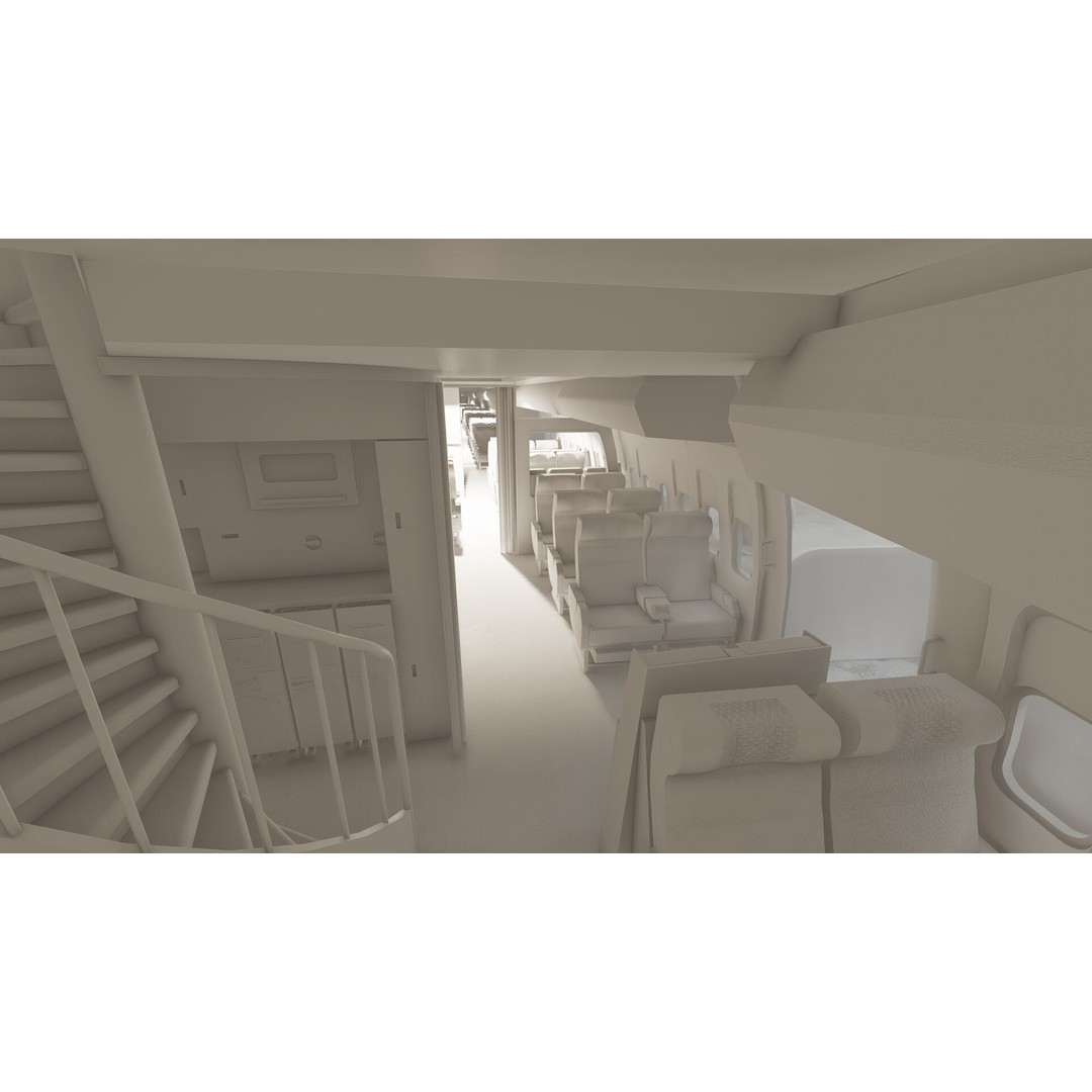 1970s Boeing 707 and 747 3D Model – Textured Aircraft for Lumion - View 43