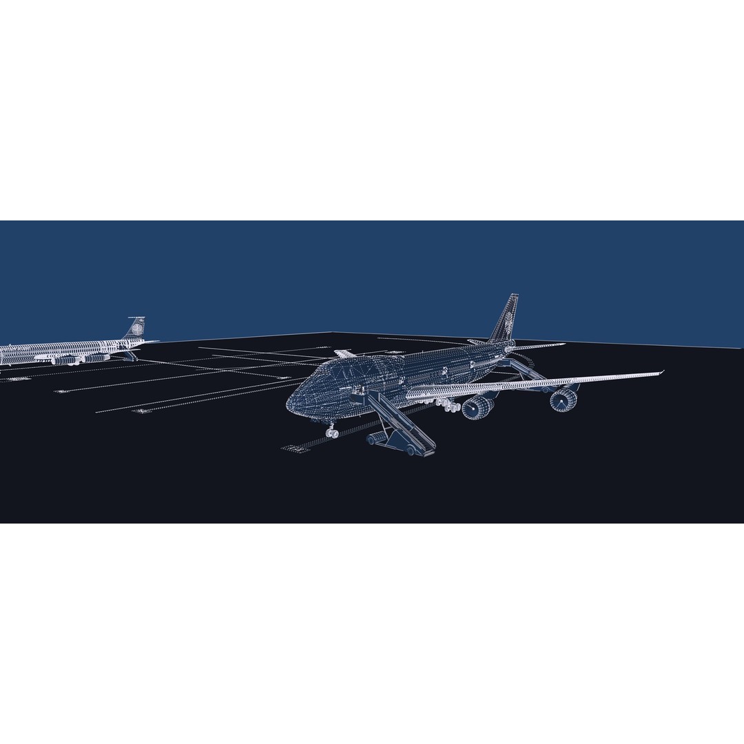 1970s Boeing 707 and 747 3D Model – Textured Aircraft for Lumion - View 47