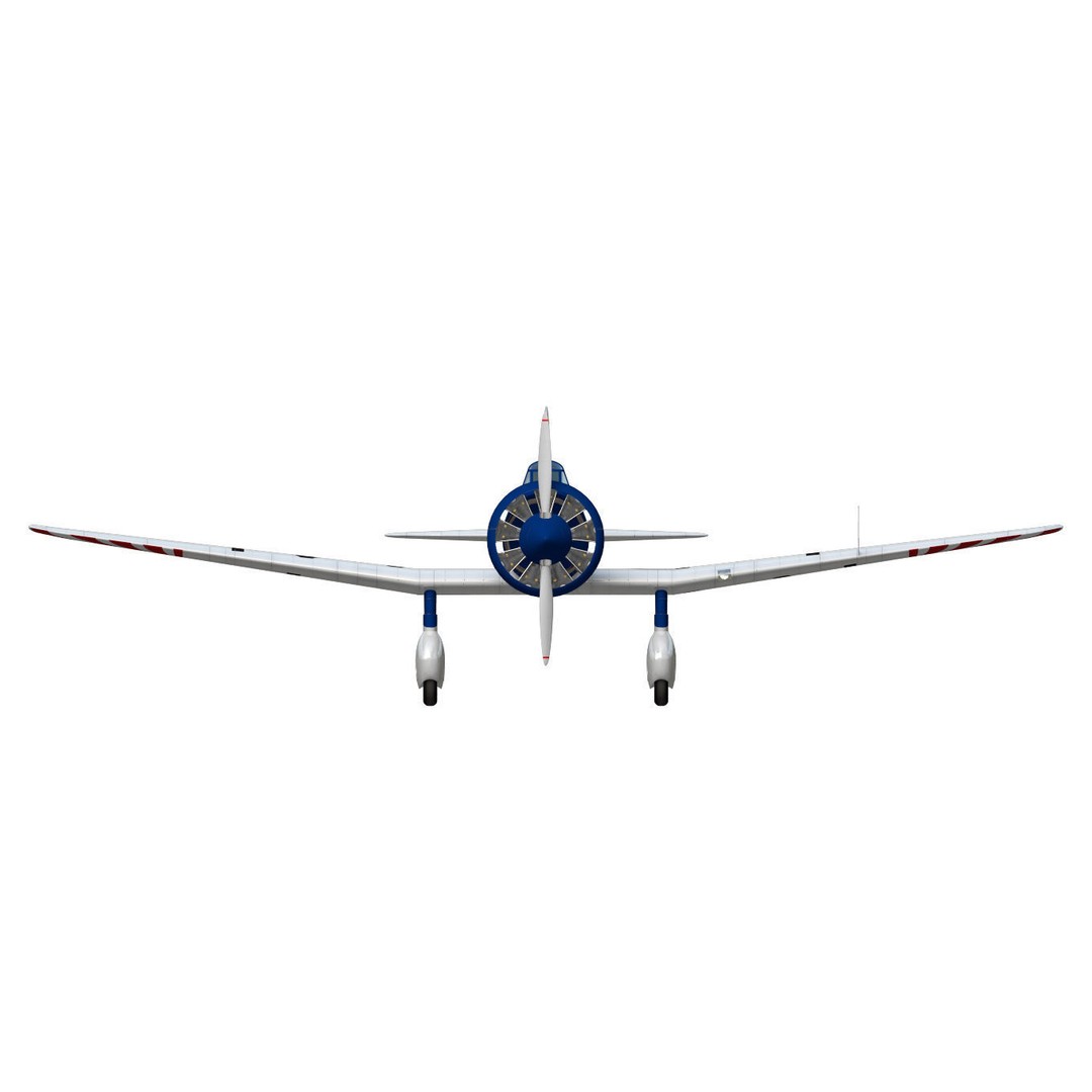 Mitsubishi Ki15 Babs 3D Model – Historic Aircraft, High Poly, FBX - View 11