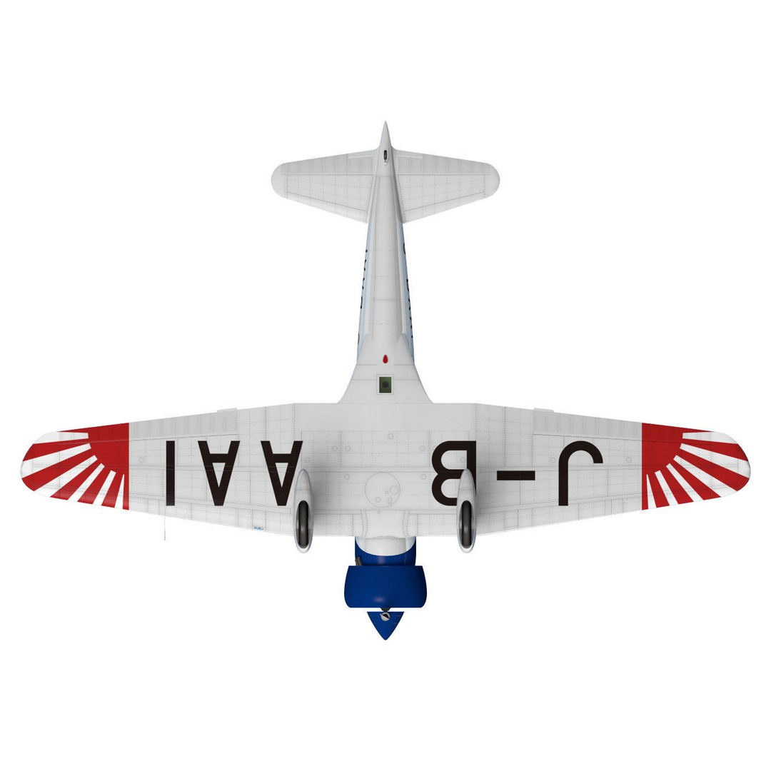 Mitsubishi Ki15 Babs 3D Model – Historic Aircraft, High Poly, FBX - View 13