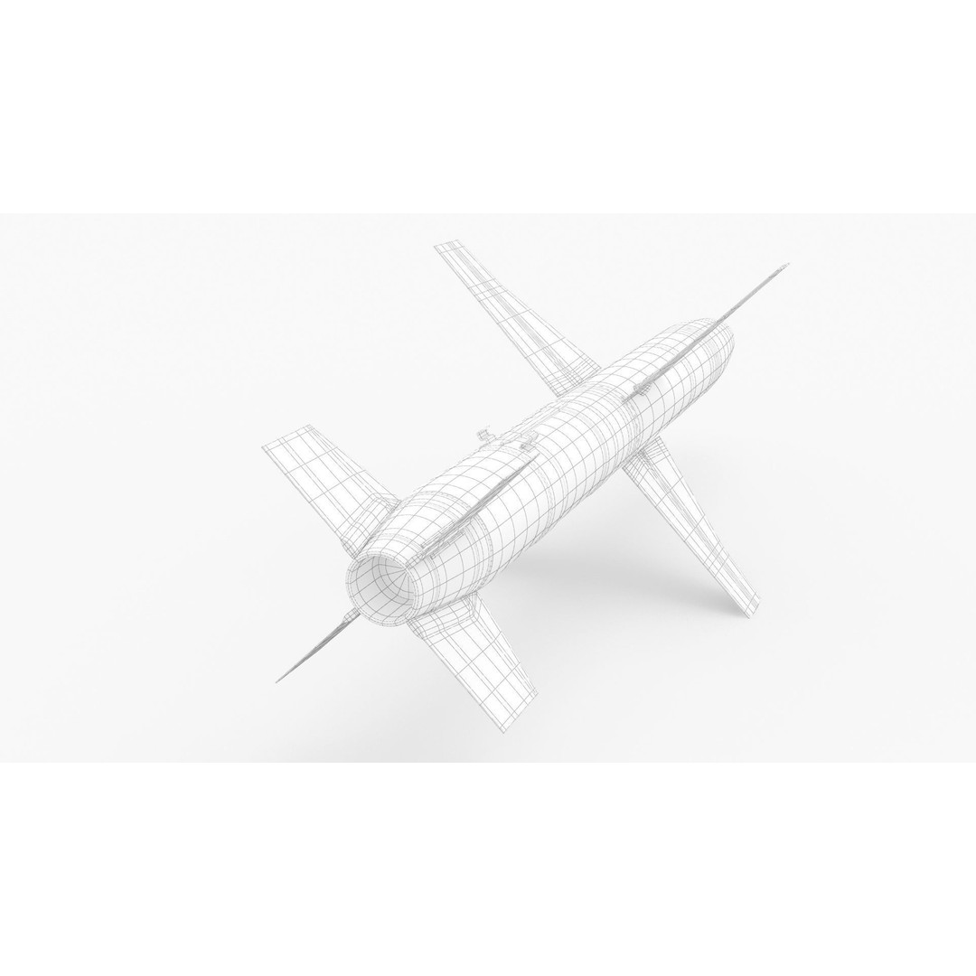 AGM-88E HARM 3D Model – High Poly Military Missile, FBX, PBR - View 12