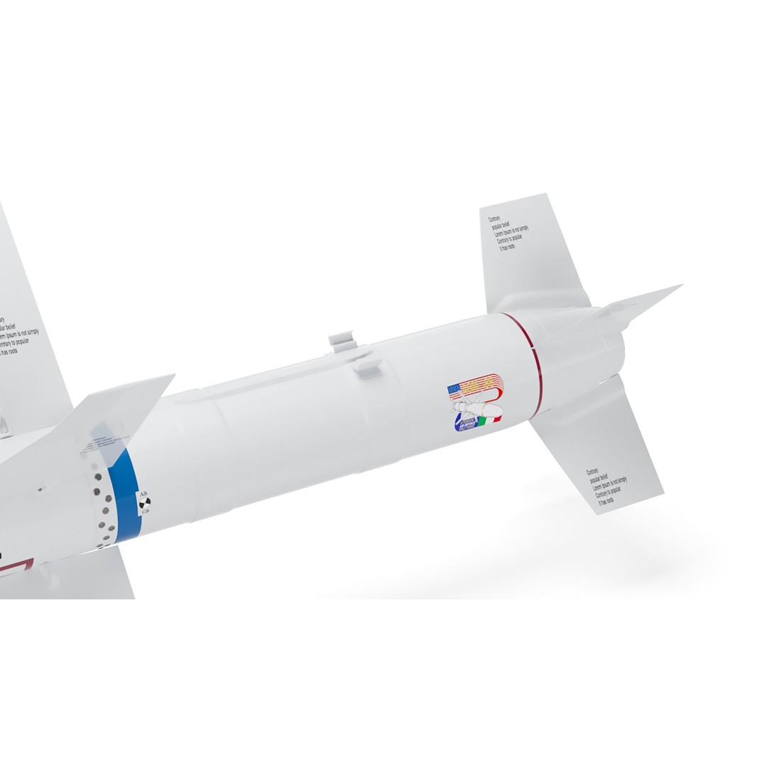AGM-88E HARM 3D Model – High Poly Military Missile, FBX, PBR - View 15