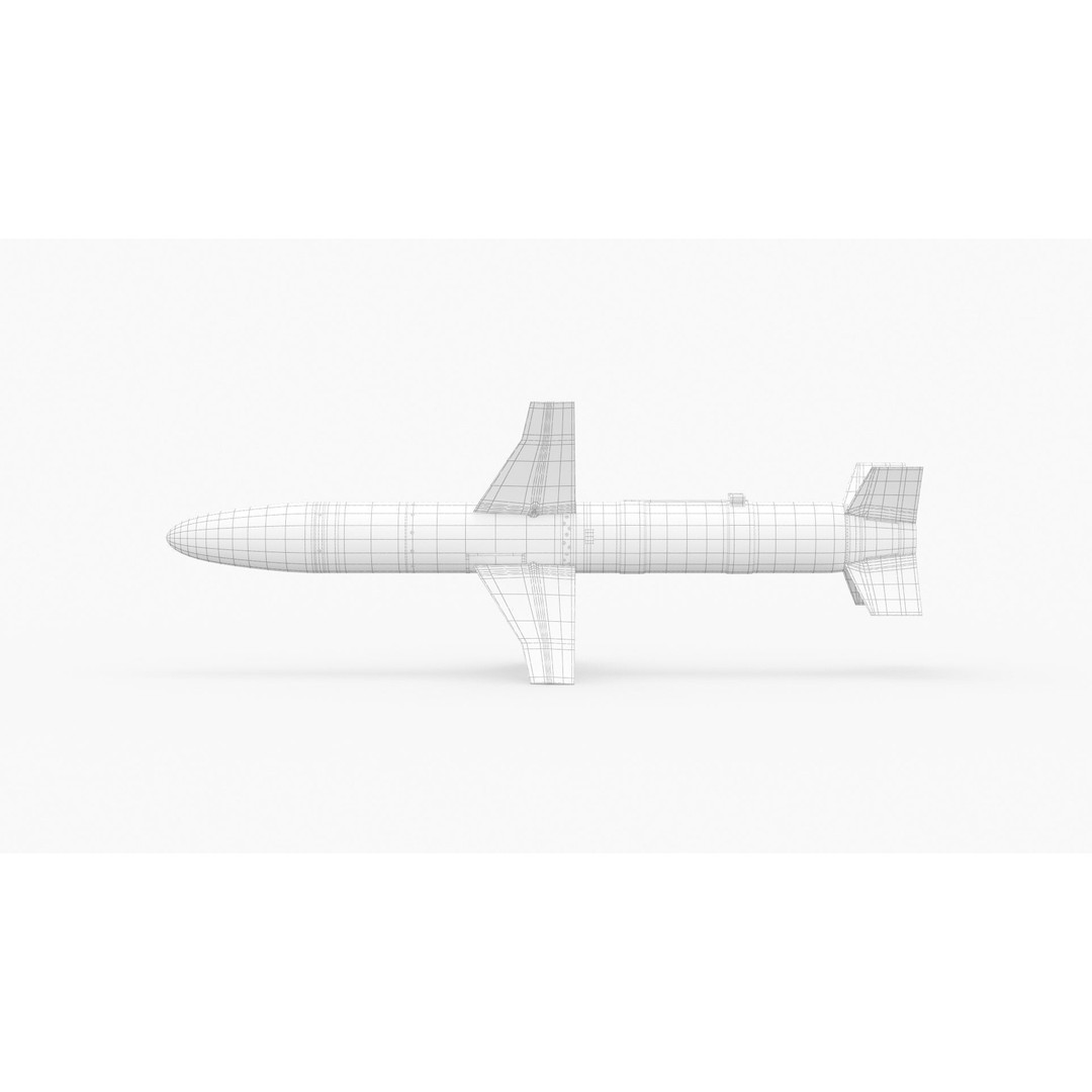 AGM-88E HARM 3D Model – High Poly Military Missile, FBX, PBR - View 6