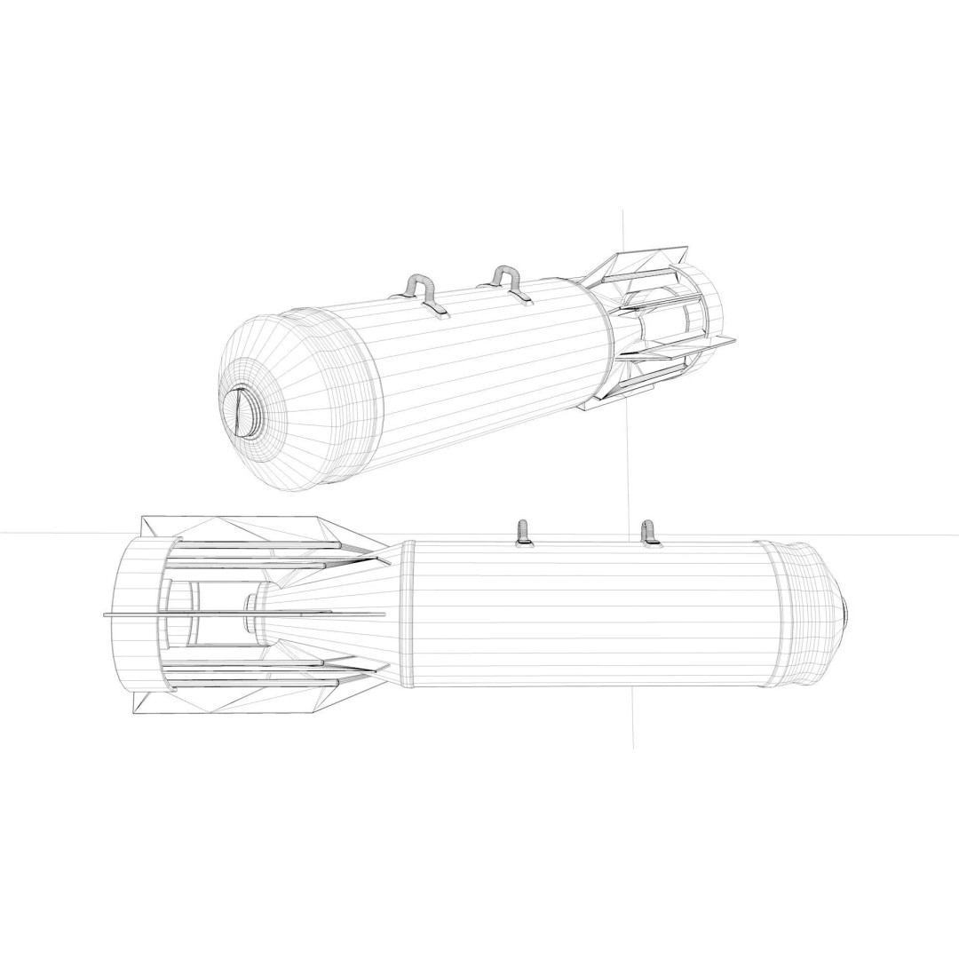 OFAB 250-270 3D Model – High Poly Military Ordnance, FBX, OBJ