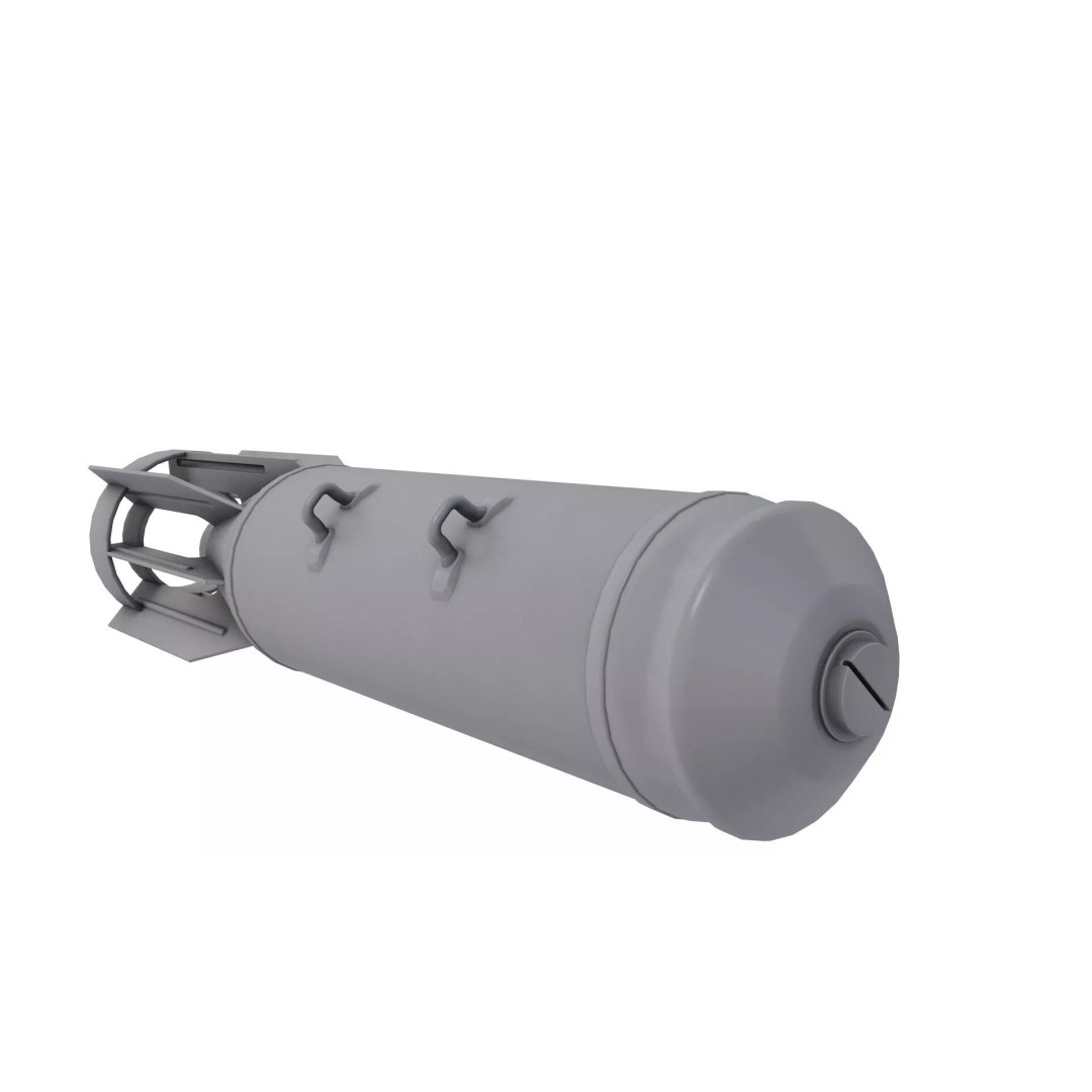 OFAB 250-270 3D Model – High Poly Military Ordnance, FBX, OBJ - View 4