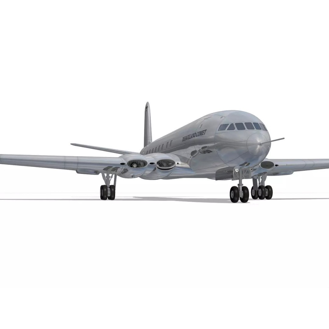 de Havilland DH106 Comet MkI 3D Model – High Poly Aircraft, FBX - View 10