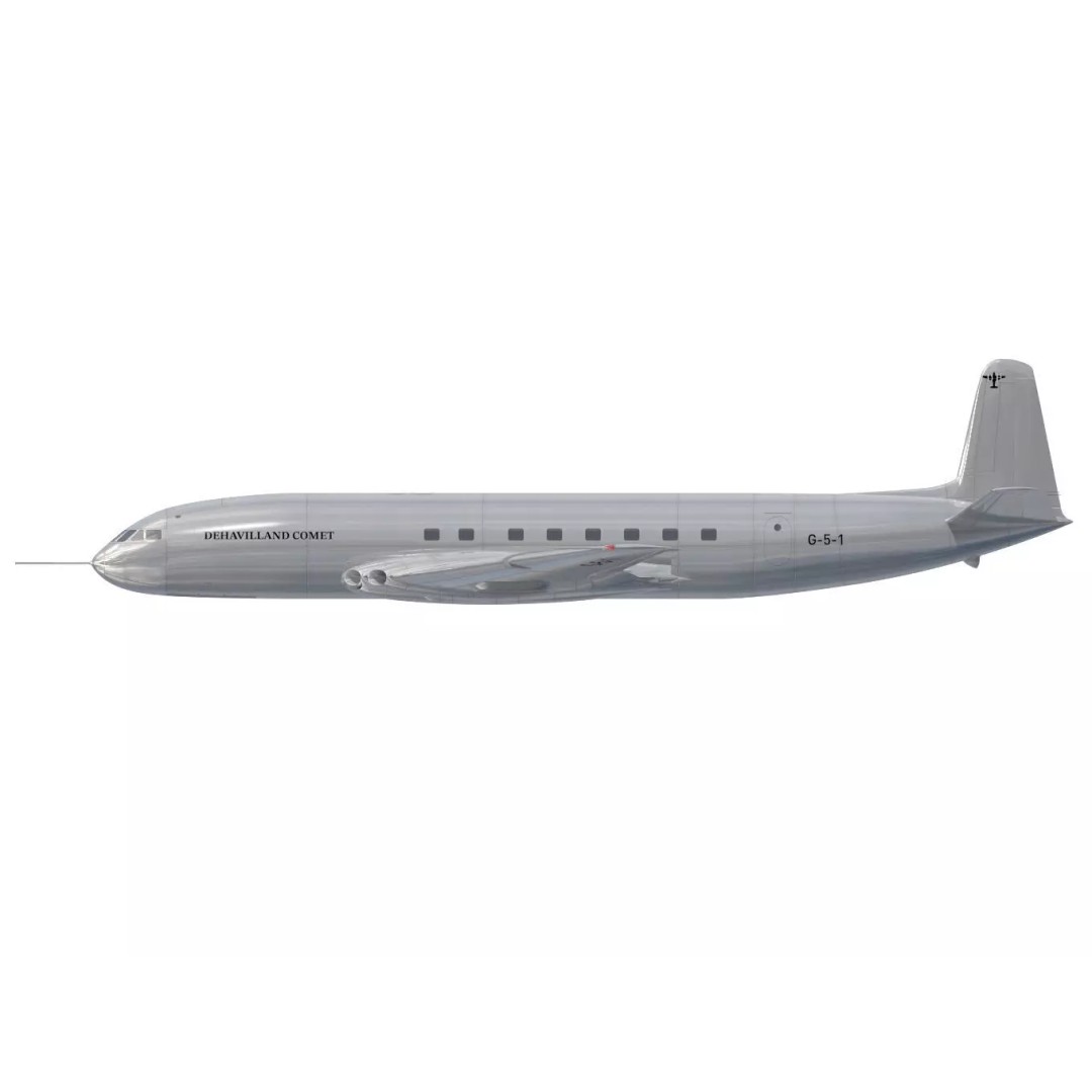 de Havilland DH106 Comet MkI 3D Model – High Poly Aircraft, FBX - View 12