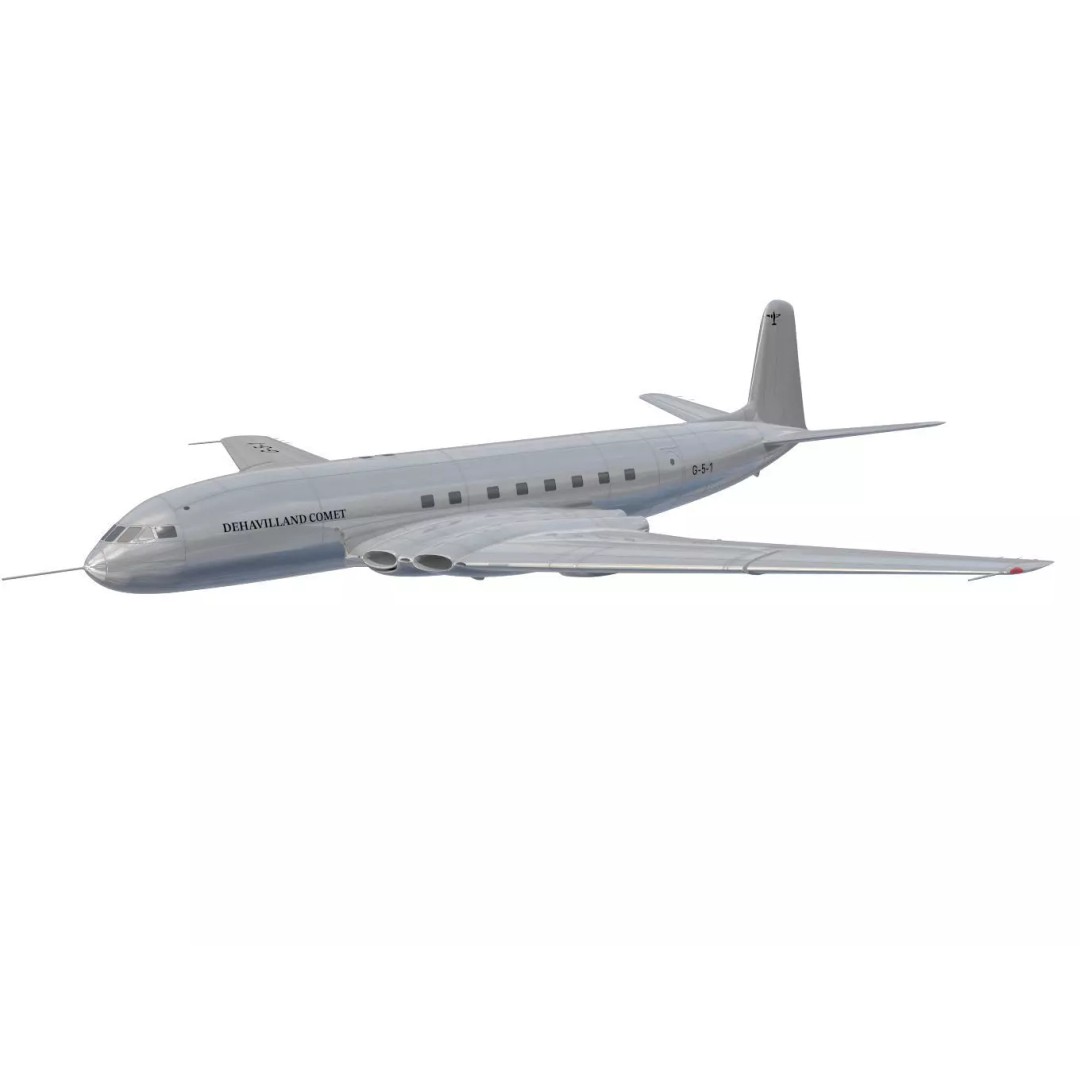 de Havilland DH106 Comet MkI 3D Model – High Poly Aircraft, FBX - View 4