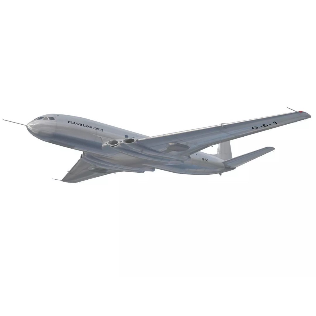 de Havilland DH106 Comet MkI 3D Model – High Poly Aircraft, FBX - View 5