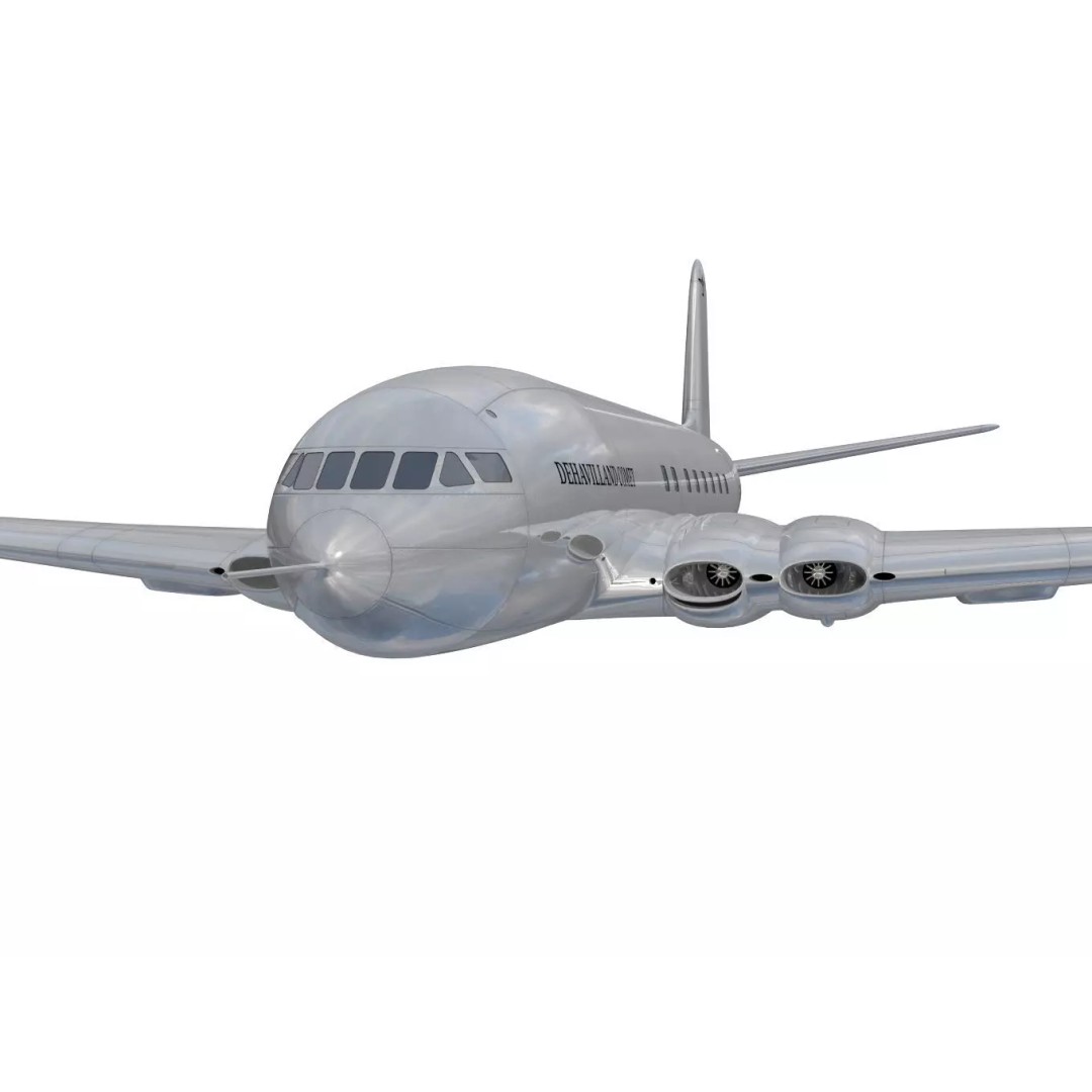 de Havilland DH106 Comet MkI 3D Model – High Poly Aircraft, FBX - View 7