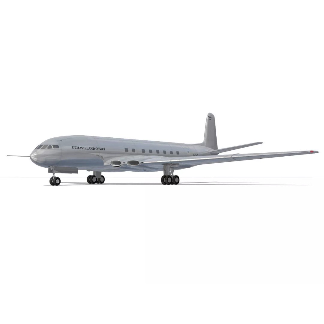 de Havilland DH106 Comet MkI 3D Model – High Poly Aircraft, FBX - View 8