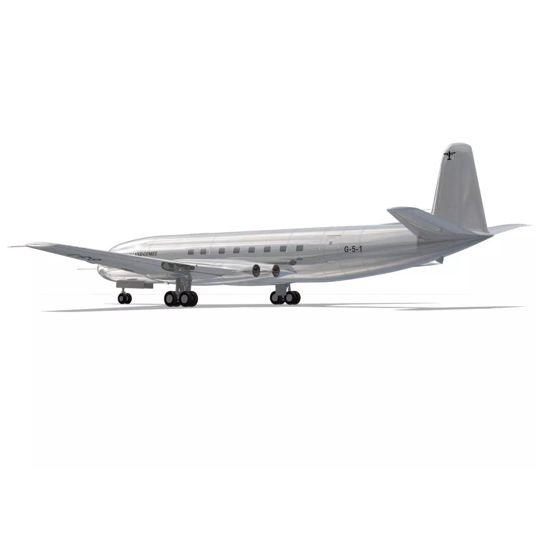 de Havilland DH106 Comet MkI 3D Model – High Poly Aircraft, FBX - View 9