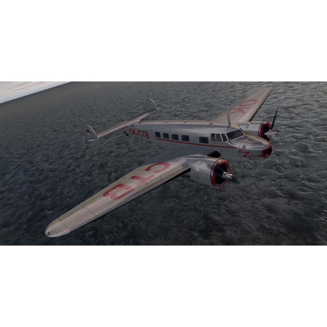 Lockheed L-10 Electra 3D Model – Historic Aircraft, FBX, OBJ, Game Ready - View 14
