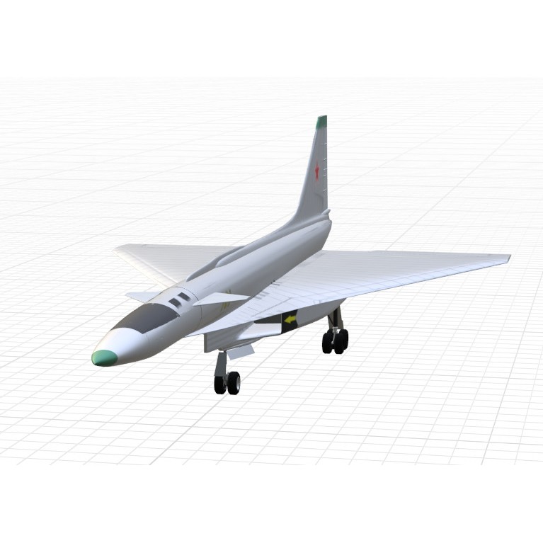 Sukhoi T-4 Sotka 3D Model – Low Poly Military Aircraft, FBX, OBJ - View 13