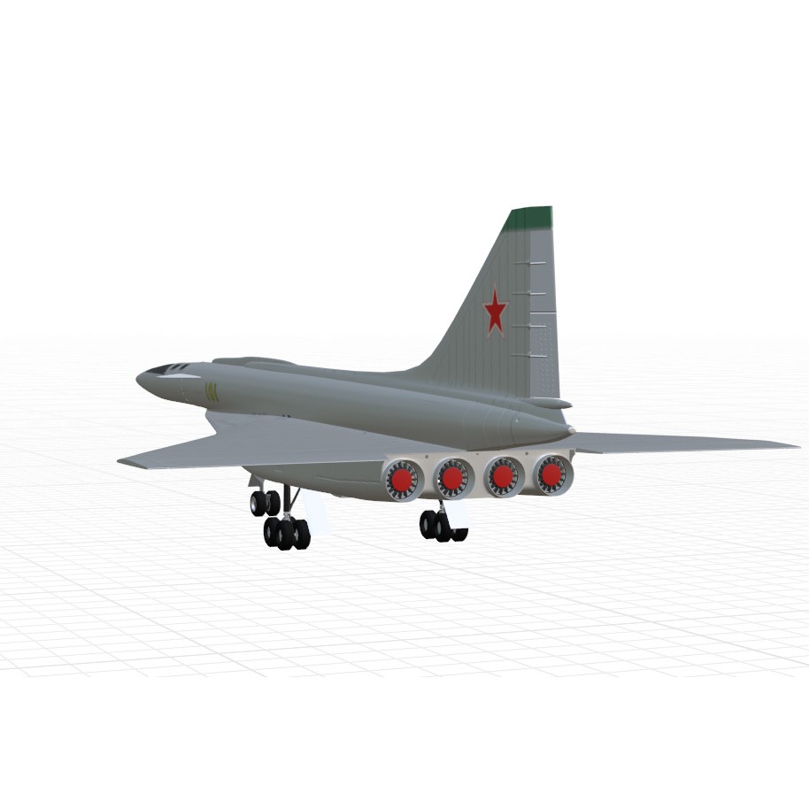 Sukhoi T-4 Sotka 3D Model – Low Poly Military Aircraft, FBX, OBJ - View 19