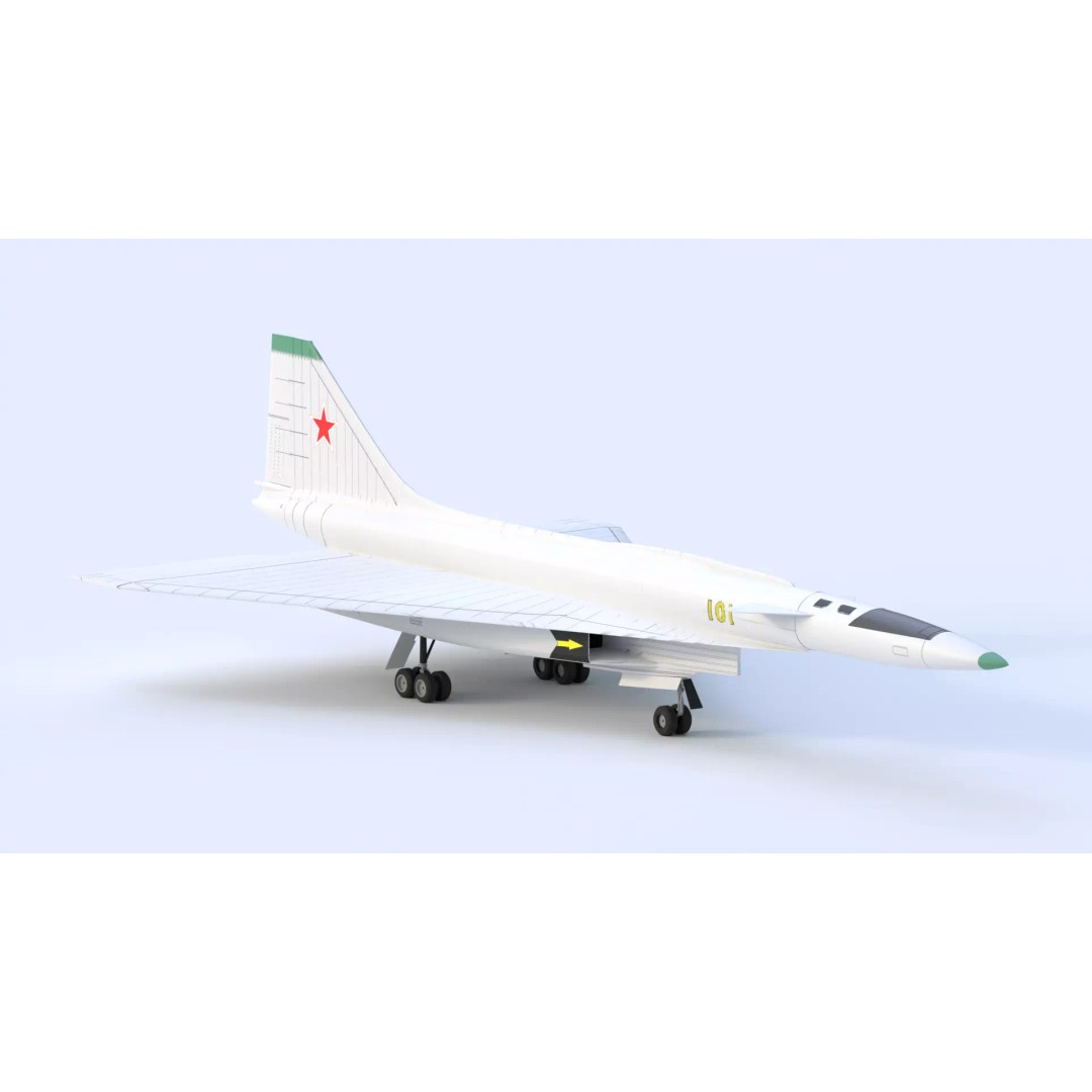 Sukhoi T-4 Sotka 3D Model – Low Poly Military Aircraft, FBX, OBJ - View 2