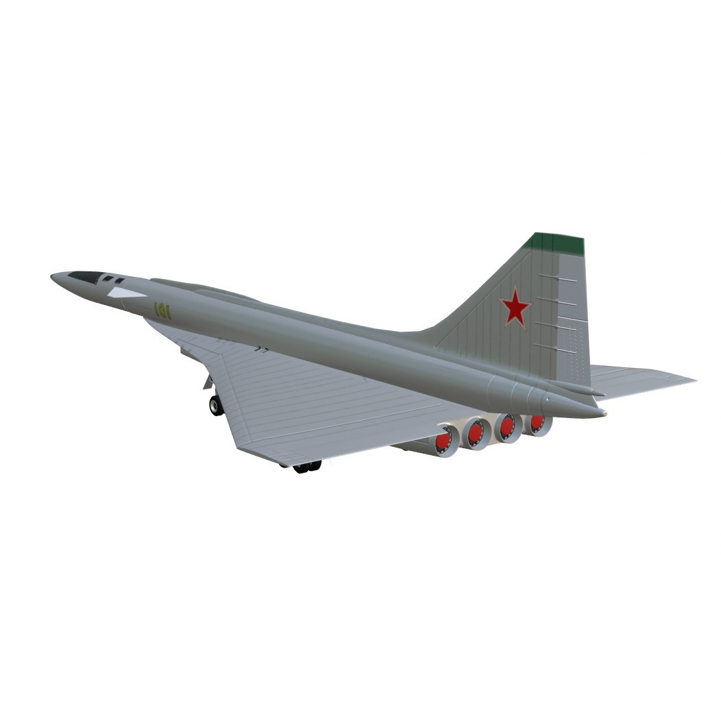 Sukhoi T-4 Sotka 3D Model – Low Poly Military Aircraft, FBX, OBJ - View 27