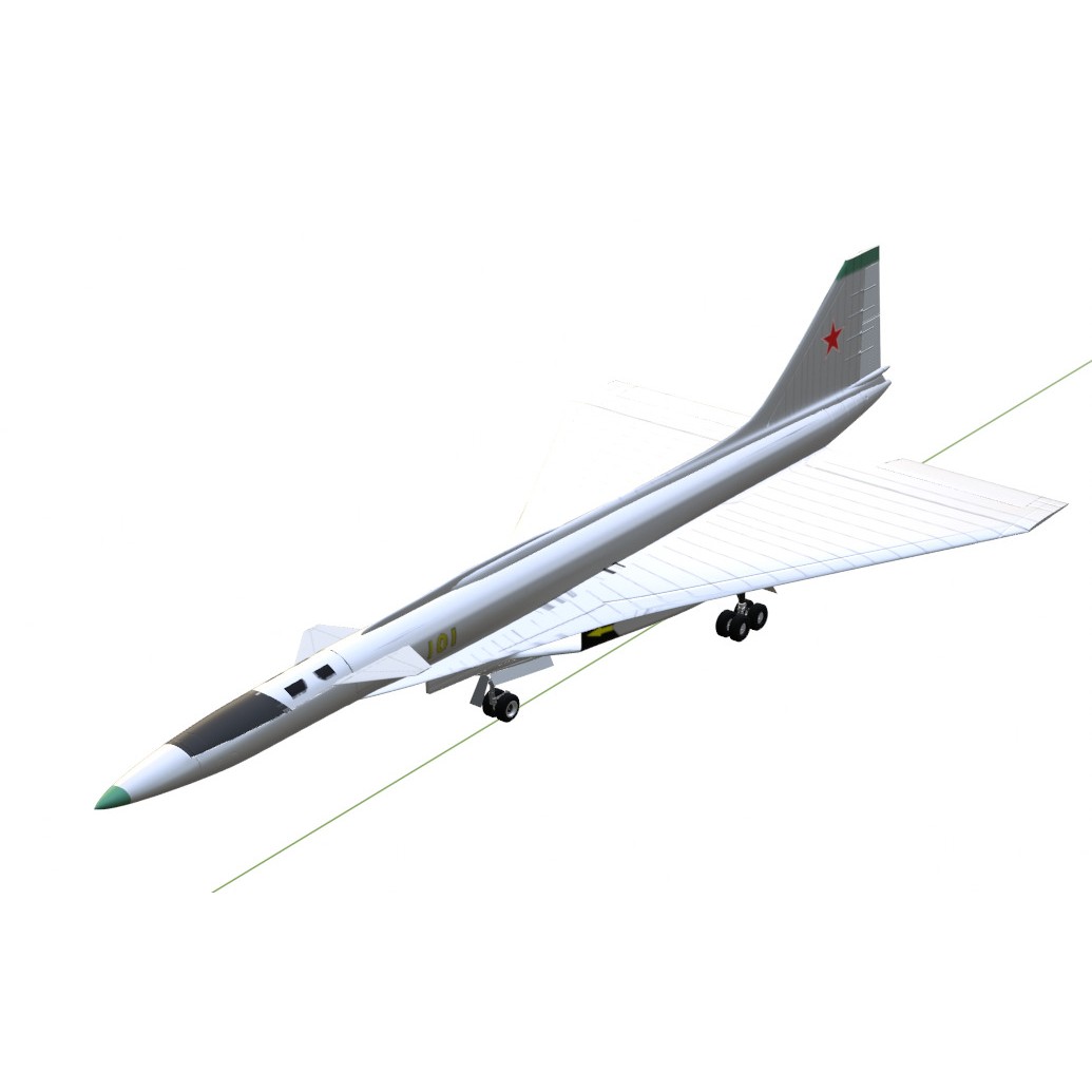 Sukhoi T-4 Sotka 3D Model – Low Poly Military Aircraft, FBX, OBJ - View 28