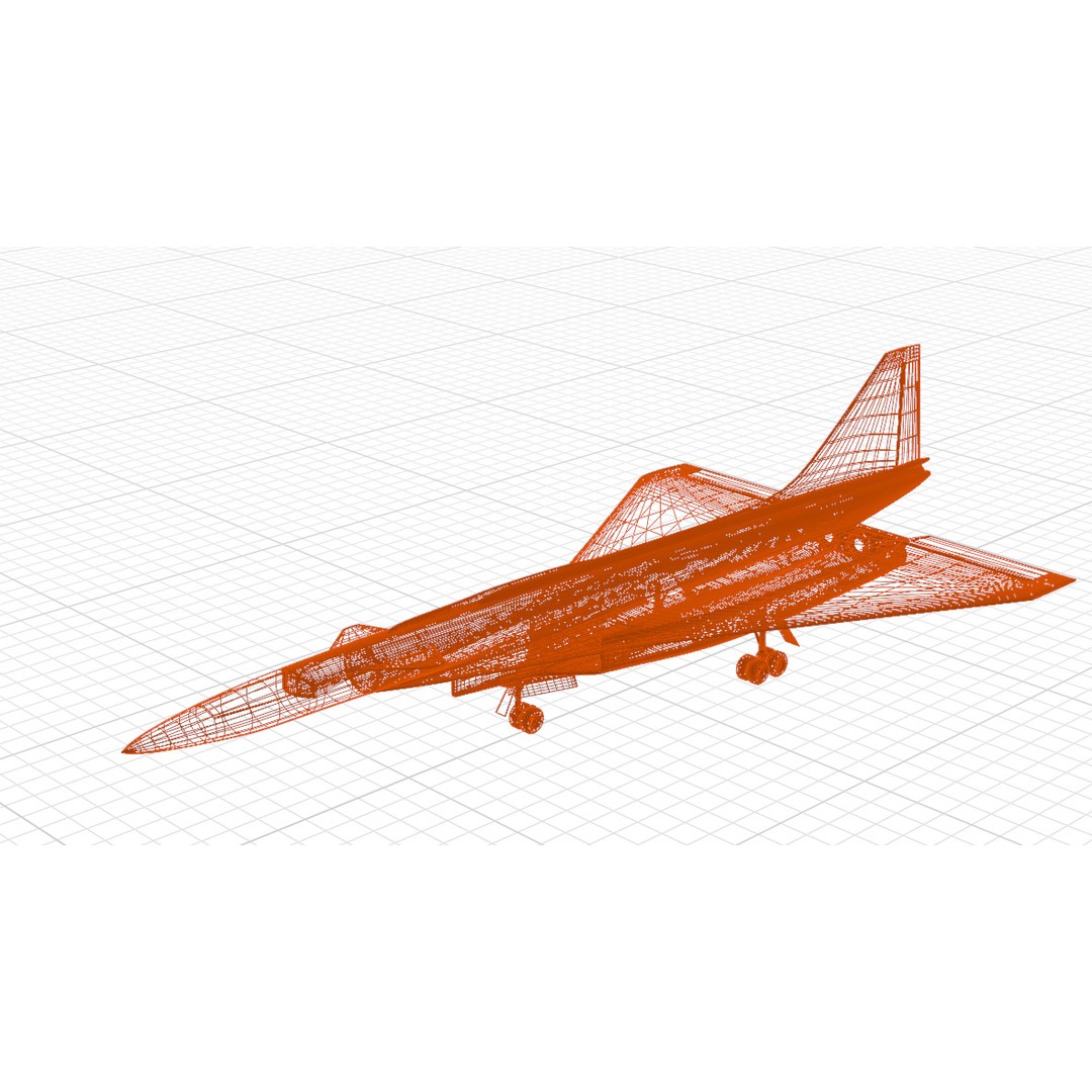 Sukhoi T-4 Sotka 3D Model – Low Poly Military Aircraft, FBX, OBJ - View 34