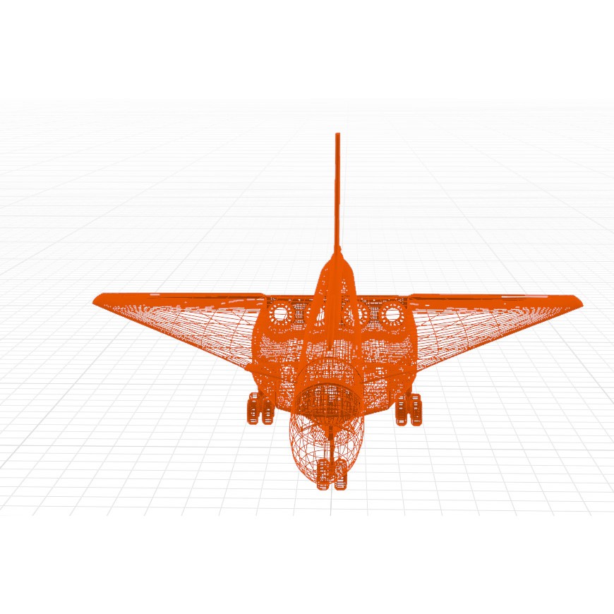 Sukhoi T-4 Sotka 3D Model – Low Poly Military Aircraft, FBX, OBJ - View 42