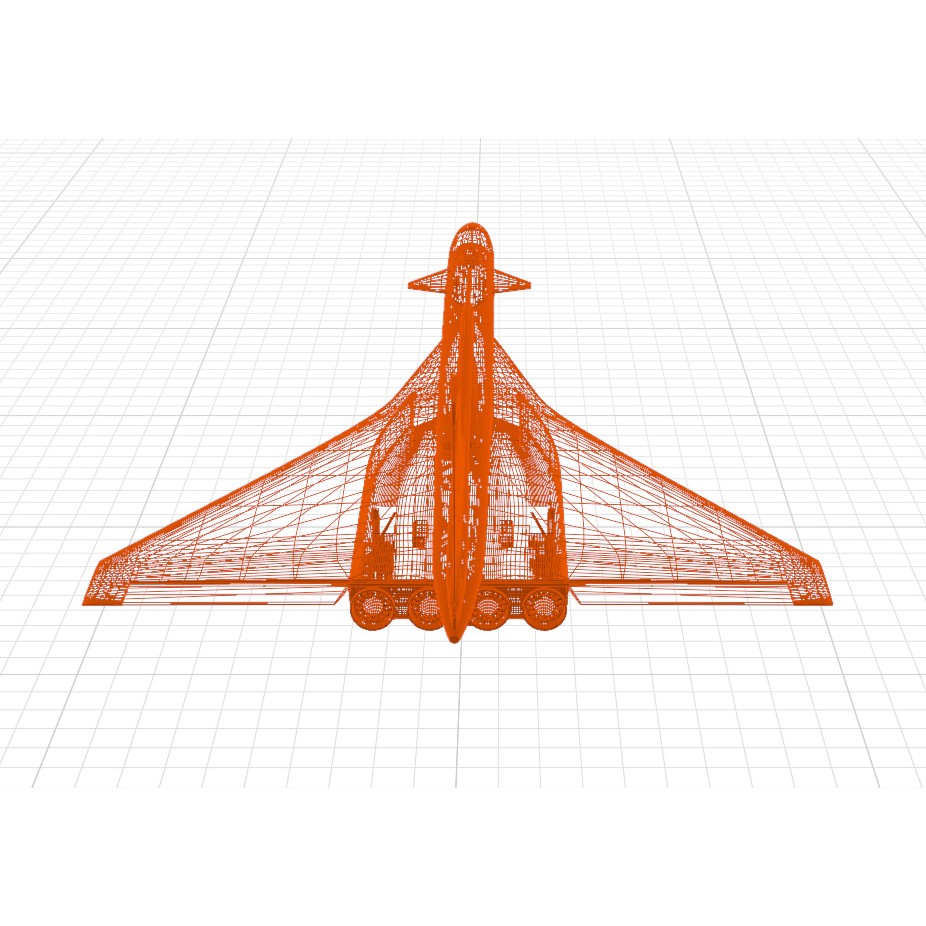 Sukhoi T-4 Sotka 3D Model – Low Poly Military Aircraft, FBX, OBJ - View 45