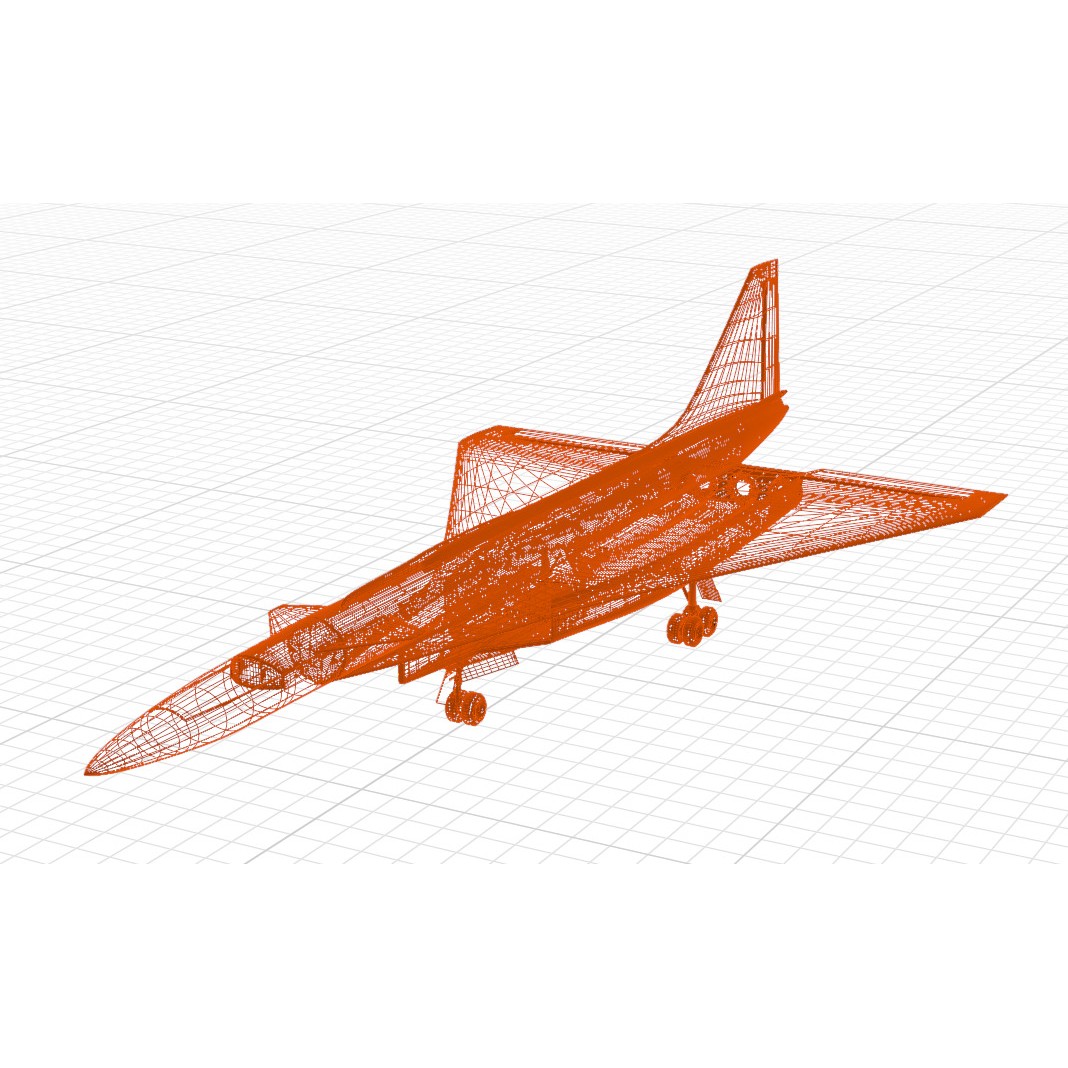 Sukhoi T-4 Sotka 3D Model – Low Poly Military Aircraft, FBX, OBJ - View 50