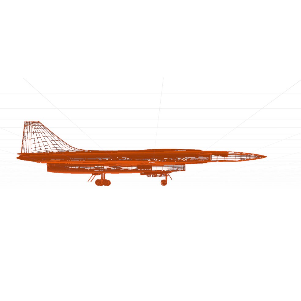 Sukhoi T-4 Sotka 3D Model – Low Poly Military Aircraft, FBX, OBJ - View 52