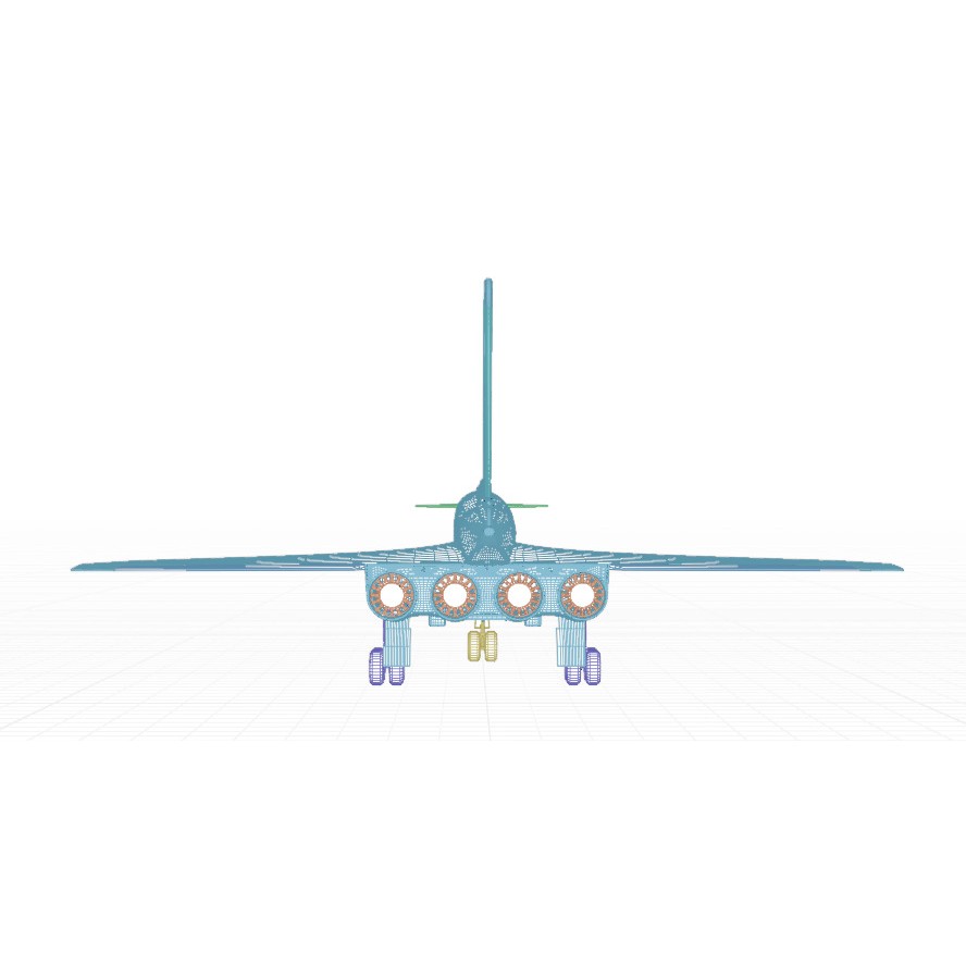 Sukhoi T-4 Sotka 3D Model – Low Poly Military Aircraft, FBX, OBJ - View 58