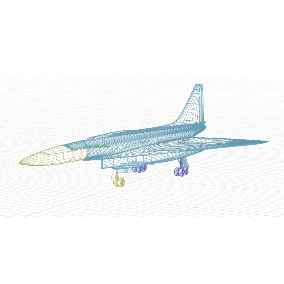 Sukhoi T-4 Sotka 3D Model – Low Poly Military Aircraft, FBX, OBJ - View 62