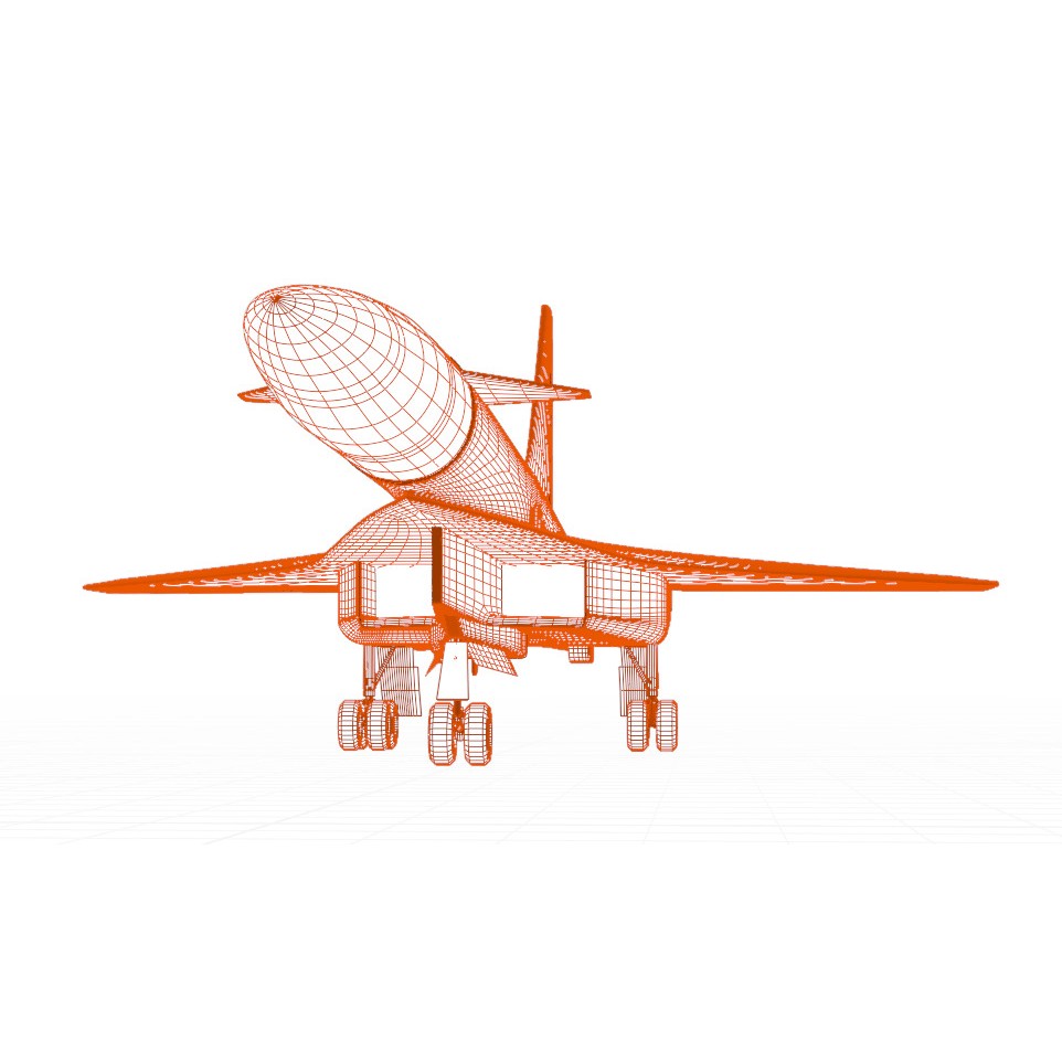 Sukhoi T-4 Sotka 3D Model – Low Poly Military Aircraft, FBX, OBJ - View 70