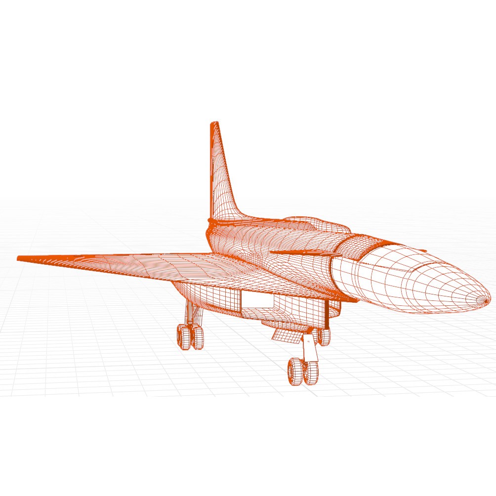 Sukhoi T-4 Sotka 3D Model – Low Poly Military Aircraft, FBX, OBJ - View 73