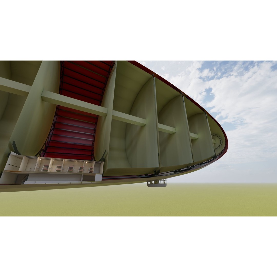 Hindenburg Zeppelin 3D Model – Realistic Airship with Interior, FBX - View 25