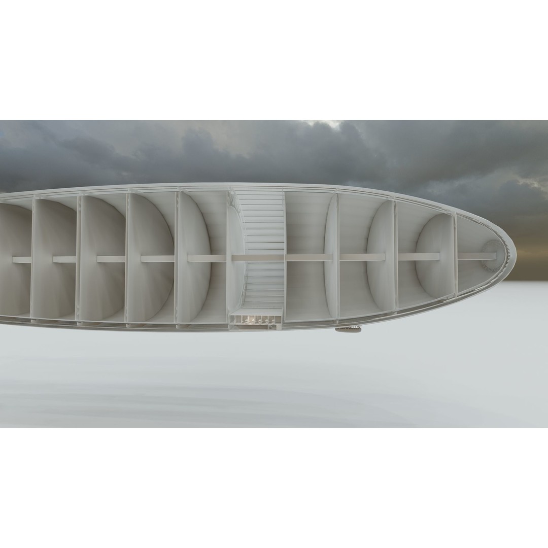 Hindenburg Zeppelin 3D Model – Realistic Airship with Interior, FBX - View 26